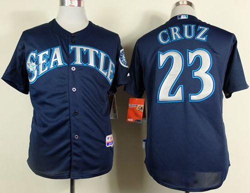 Mariners #23 Nelson Cruz Navy Blue Cool Base Stitched MLB Jersey